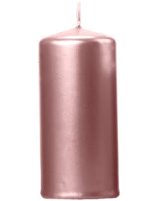 Metalliskt Rose Guldfärgade Blockljus 12x6 cm