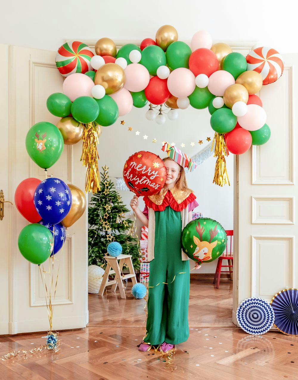 sk 30 cm Balloner - Ballonbuket med Juletema - Balloner med Motiv Balloner - - ALT TIL FEST