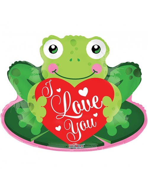 I Love You with Frog Folieballong 71 cm
