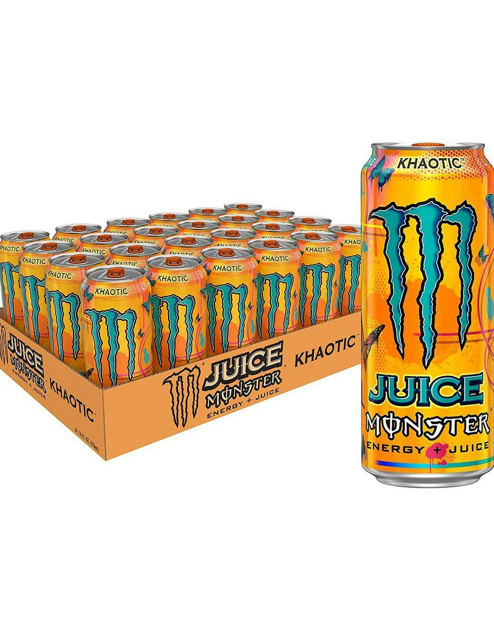 24 Monster Energy Khaotic 500 ml Energidrik - Helt Bakke - Se Vores Slik Slik og Chokolade - SLIK