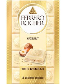 Ferrero Rocher Hvit Sjokoladeplate med Hasselnøtter 90 gram