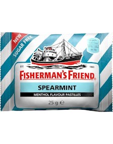 Sukkerfri Fisherman's Friend med Smak av Spearmint 25 g 