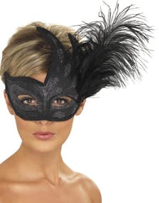 Orante Black Feather Mask