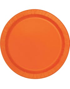 20 st Orange Små Papptallrikar 17 cm