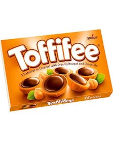 Toffifee - Hasselnøtt i Karamell med Nougat og Sjokolade - 125 gram