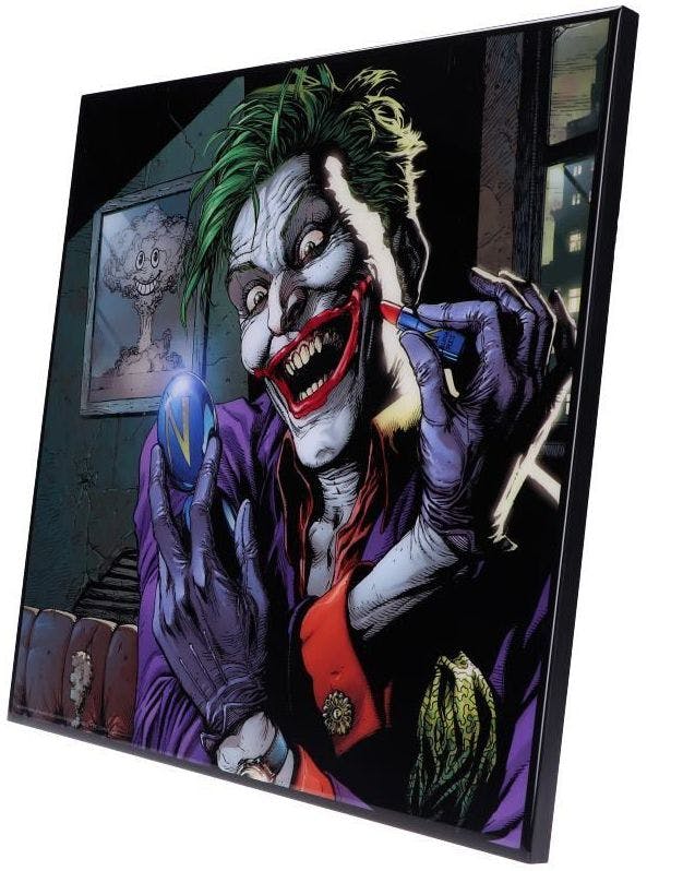 The Joker Doomsday Clock Krystallklart Veggbilde 32x32 cm Bilder og