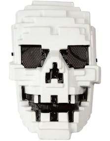Hvit Minecraft Inspirert Hodeksalle Pixel Block Maske