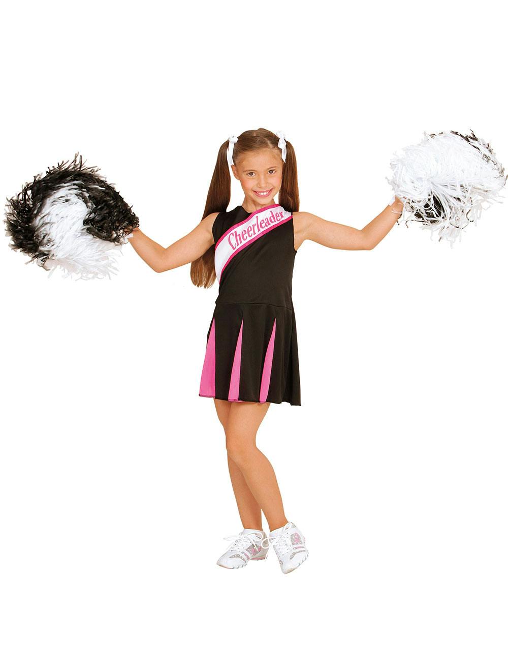 ris Lappe pære Sort Cheerleader Kostumekjole til Børn - Cheerleader - Sport - Kostumer  efter Tema - Kostumer - KARNEVAL