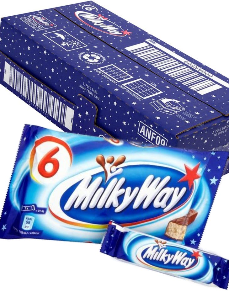 Predictor Berigelse gyldige 13 stk 6 Pk. Milky Way Chokolade 129 gram - Hel Æske 1677 gram - Se Alle  Vores Slik - Slik og Chokolade - SLIK