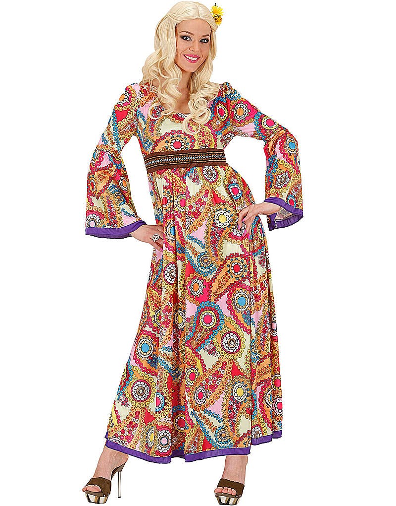 Mønstret Hippie Kjole - Damekostyme - Voksenkostymer - Kostymer etter - Kostymer - KARNEVAL