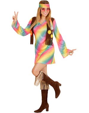 grit bandage Egern Rainbow Hippie Girl - Kostume - Voksenkostumer - Kostumer efter Tema -  Kostumer - KARNEVAL