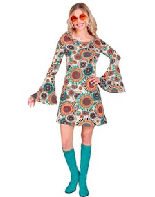 Mandalamønstret Hippie Kostymekjole til Dame