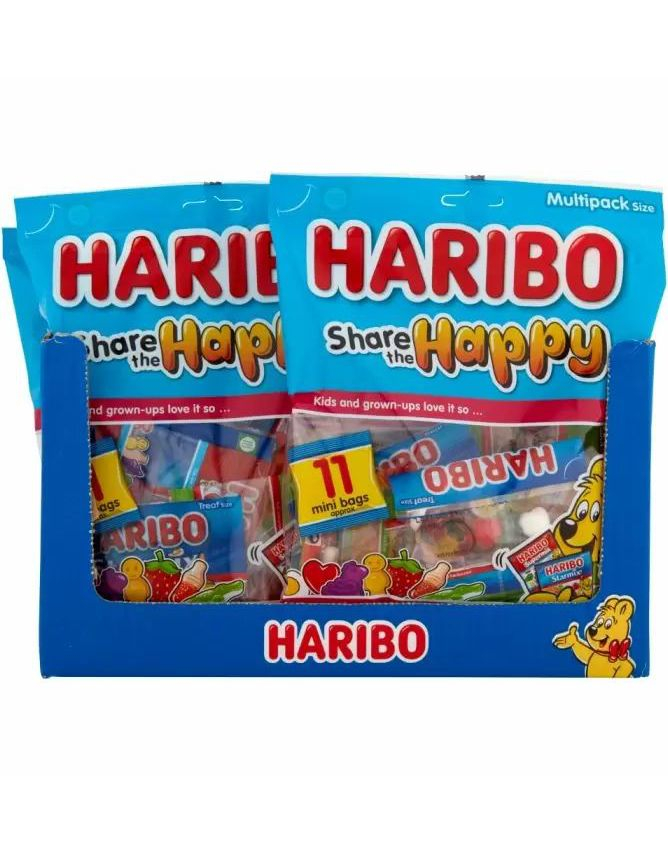 10 Sk Haribo Share The Happy Multipack - Hel Æske 1,76 Kg - Se Alle ...