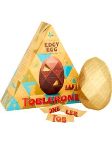 The Edgy Egg - Stort Toblerone Sjokoladeegg med Toblerone på Innsiden 298 gram