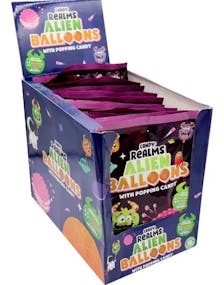 16 stk Candy Realms Alien Ballong og Popping Candy Pakke - Hel eske