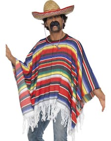 Flerfarget Meksikaner Poncho
