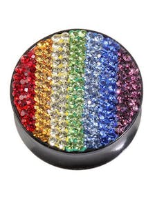 Diamond Rainbow - Svart Piercing Plugg