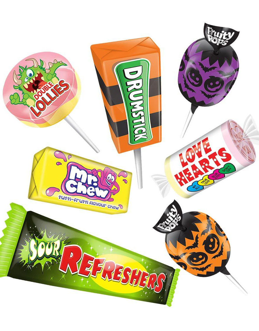 3 kg Swizzels Trick or Mix - STOR Pose med Forskelligt Halloween - Halloweenfavoritter - Slik og Chokolade - SLIK