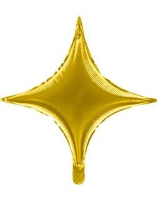Gullfarget Stjerne Folieballong 42 cm