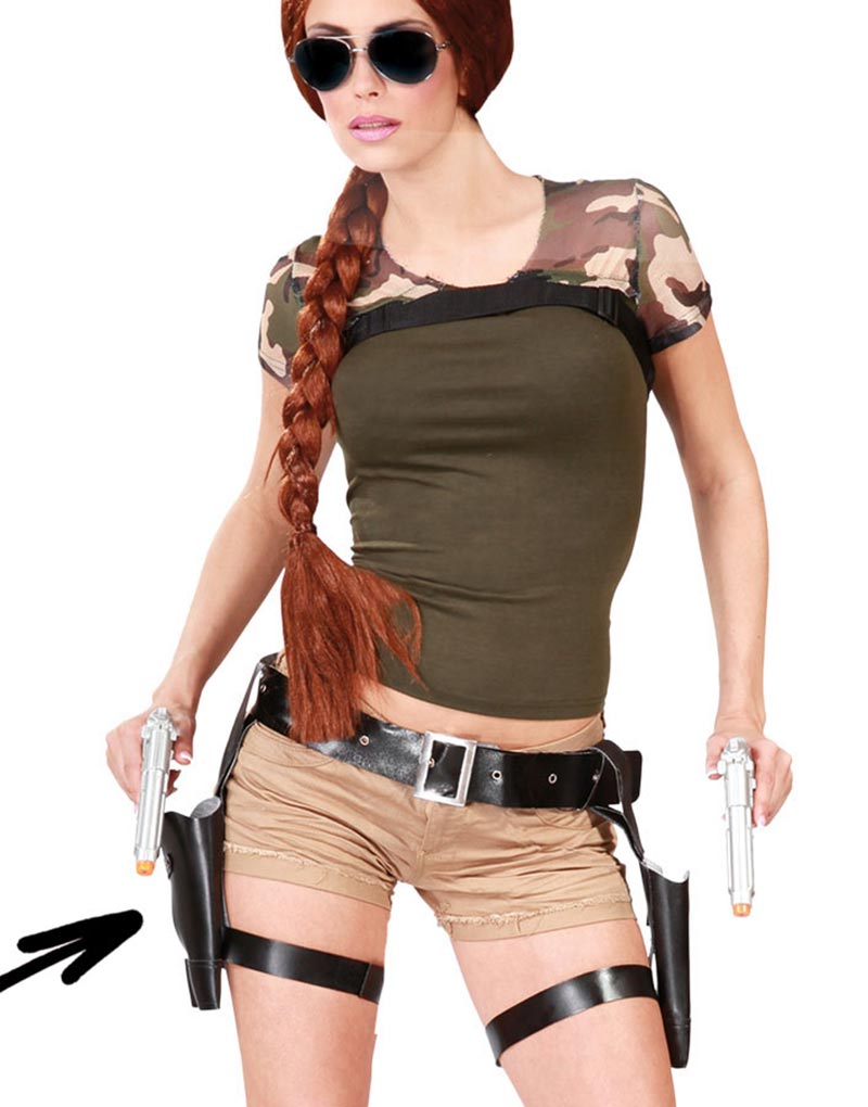 regional trimme kupon Lara Croft inspireret Pistolhylstre og Pistoler - Lara Croft - Tomb Raider  - Film & TV - Kostumer efter Tema - Kostumer - KARNEVAL