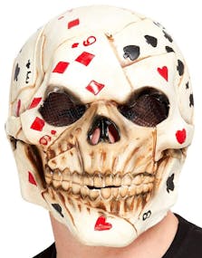 Heldekkende Poker Hodeskalle Latexmaske