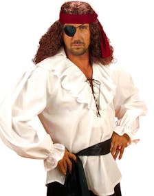 Hvit Pirat/Zorro Skjorte