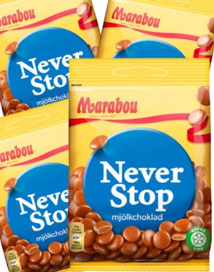 15 stk Marabou Never Stop Mælkechokolade - Hel Æske - Se Alle Vores Slik Slik og Chokolade - SLIK