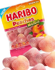 Haribo Peaches Melba - Sukret Vingummi 80 gram