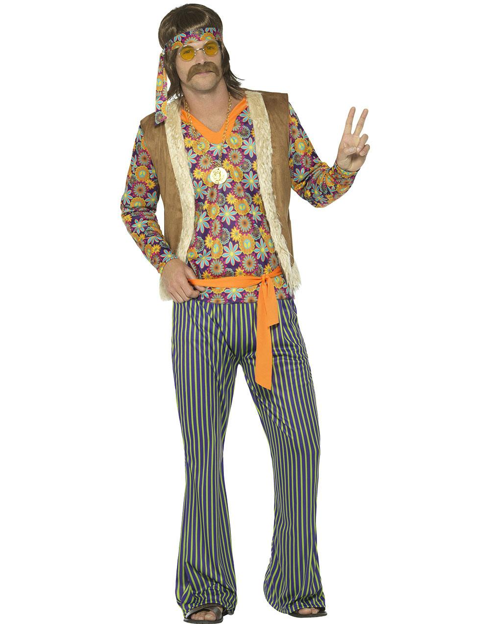 60'er Hippie Herrekostume Dele - Voksenkostumer - Kostumer efter Tema - Kostumer - KARNEVAL