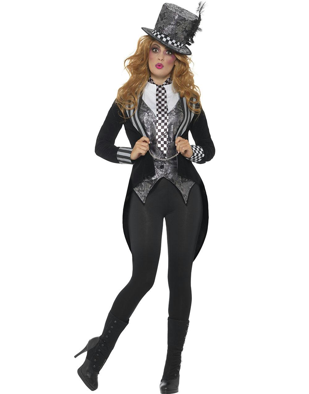Miss Mad Hatter 4 Dele Kostume - Voksenkostumer - Kostumer efter Tema - Kostumer - KARNEVAL