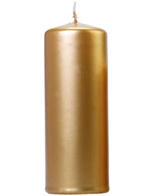 Metalliskt Guldfärgat Blockljus 15x6 cm
