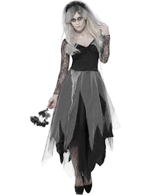 Vampyr/Gotisk/Heks - Multi Svart Kostymekjole