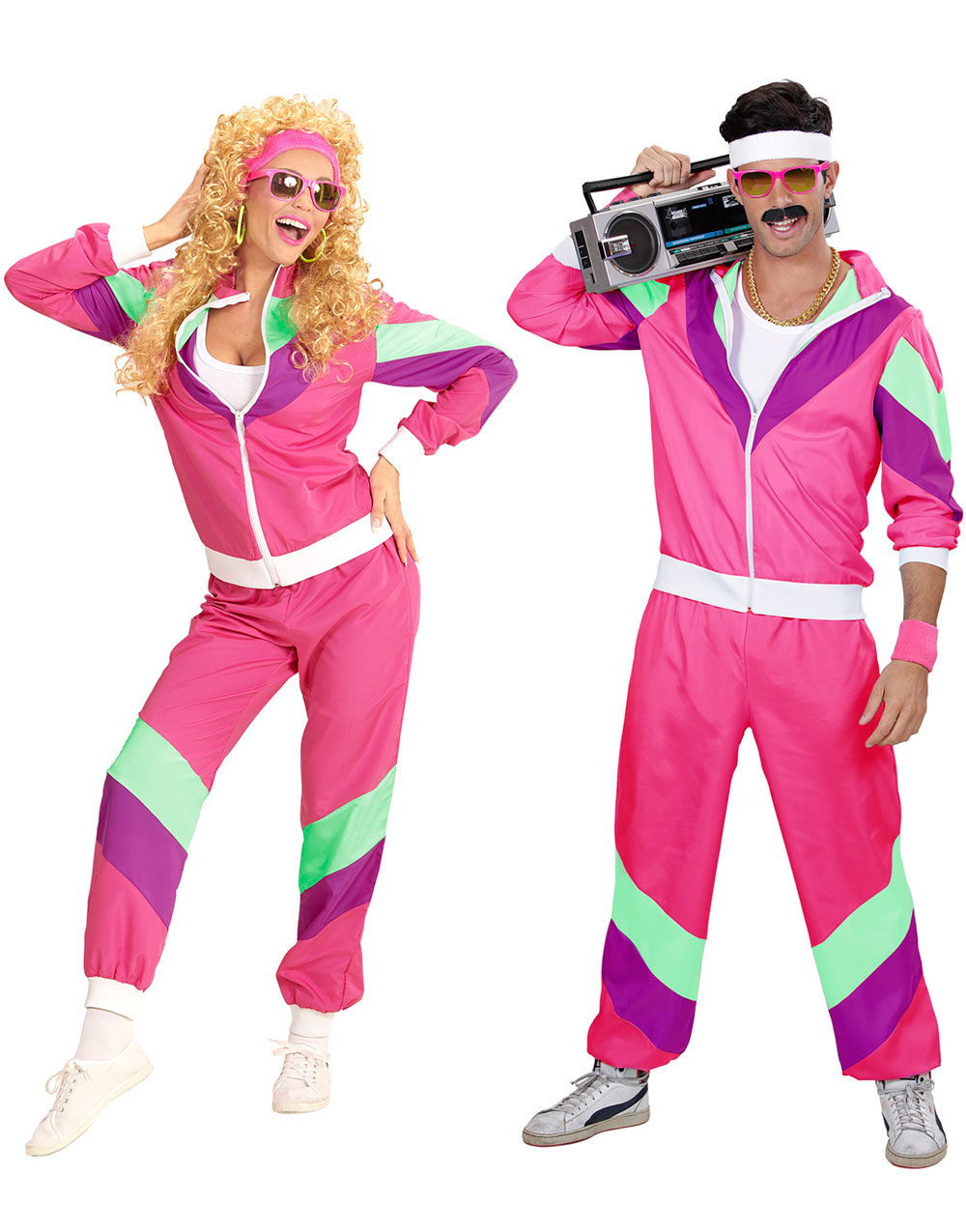 Opsætning Latter Diplomat Hip Hop Flava - 80'er Pink Joggingsæt Kostume - Joggingtøj/Grilltøj - Sport  - Kostumer efter Tema - Kostumer - KARNEVAL