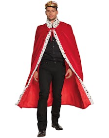 Rød Kongelig Kappe til Voksen 130 cm