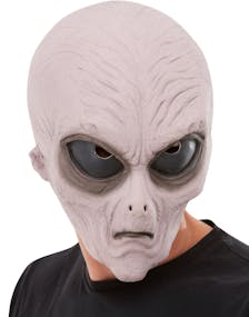 Heldekkende Alien Latexmaske med Store Øyne