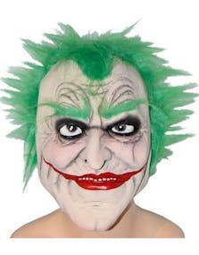 The Joker Inspirert Maske med Grønt Hår