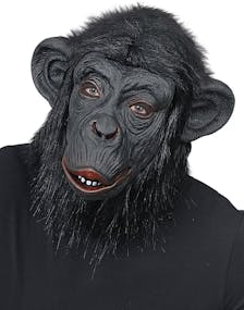 Heldekkende Gorilla Latexmaske med Fuskepels