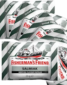 1798675200_124 stk Sukkerfri Fisherman's Friend med Smak av Salmiak 25 g - Hel Eske