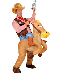 Cowboy På Hest - Oppblåsbart Kostyme