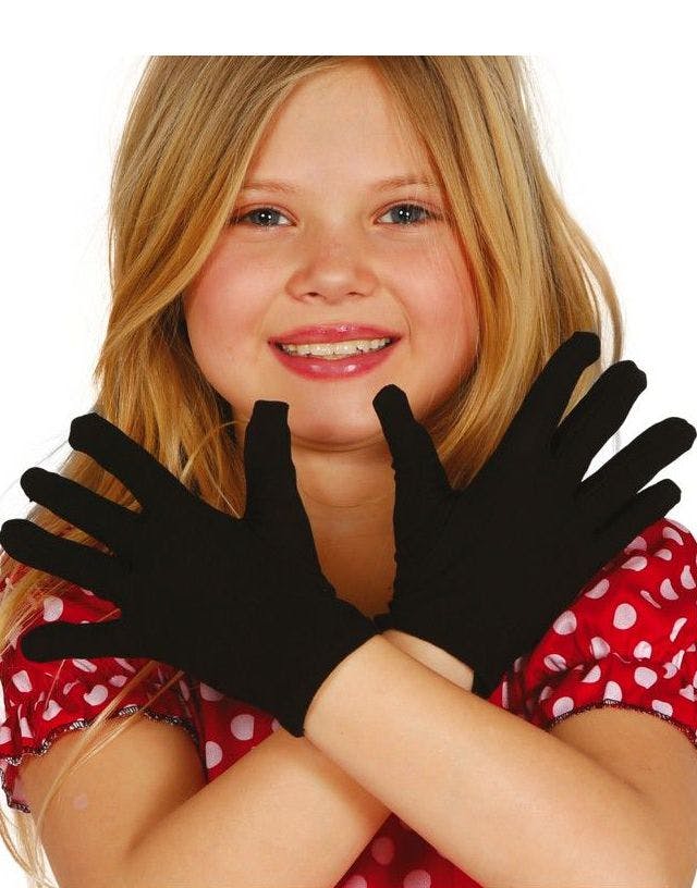 Ansigt opad i gang bevæge sig Sorte Handsker til Børn - Skelet - Kostumer efter Tema - Kostumer - KARNEVAL