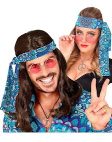 Hippie Pannebånd - Mandala Blå