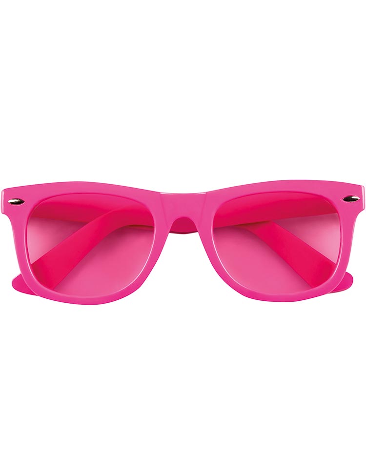 Ubevæbnet Tale Cyberplads Neon Pink Wayfarer Solbriller med Pink glas - Kostumebriller - Tilbehør &  Diverse - KARNEVAL