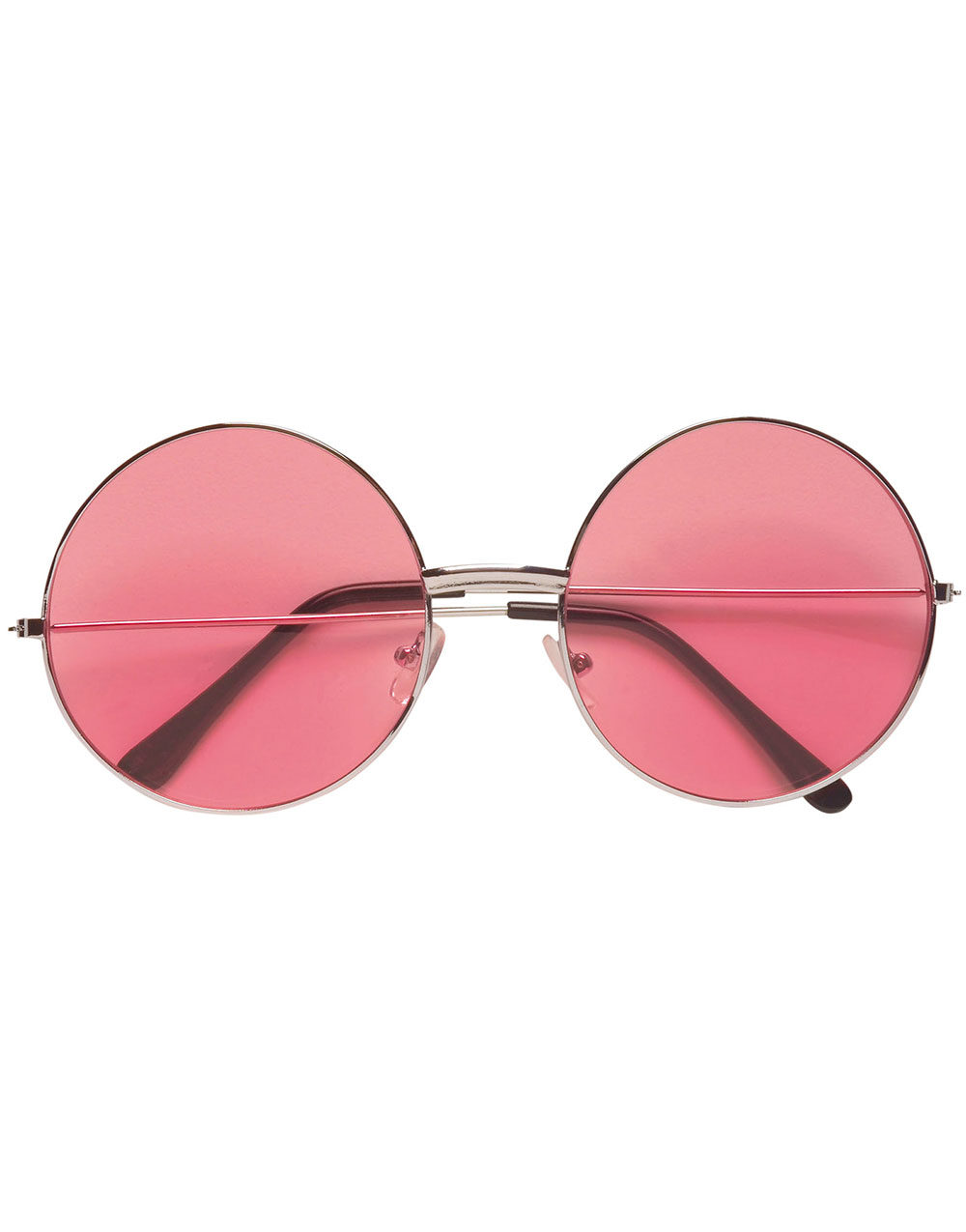 Store Runde 70'er Briller med Pink Glas Disco - Kostumer - Kostumer - KARNEVAL