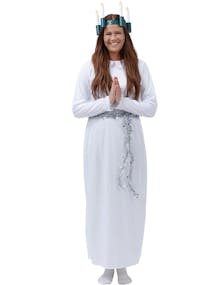 Hvitt Santa Lucia Kostyme til Dame