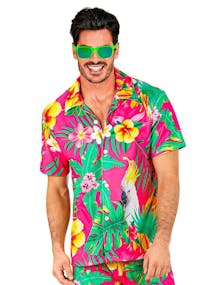 Tropisk Rosa Hawaii Skjorte