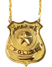 Special Police - Gullfarget Politi Kostyme-Smykke