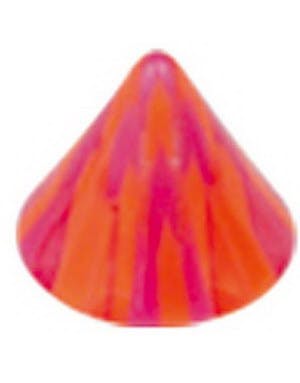 Ruter Orange/Lilla - 5 mm Akrylkule til 1,6 mm stang