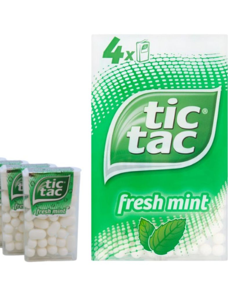 4 stk Tic Tac med Mint 64 gram - Alle Vores Slik - Slik Chokolade - SLIK