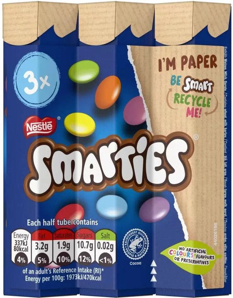 16 st 3pack Smarties Tubes Hel Låda 1632 gram Se Alla Våra
