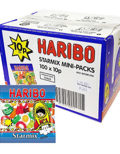 100 Stk Haribo Starmix Minis 16 Gram - Godtepose & Pinatafyll ...